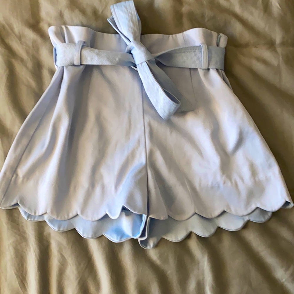 High-waist tie shorts
